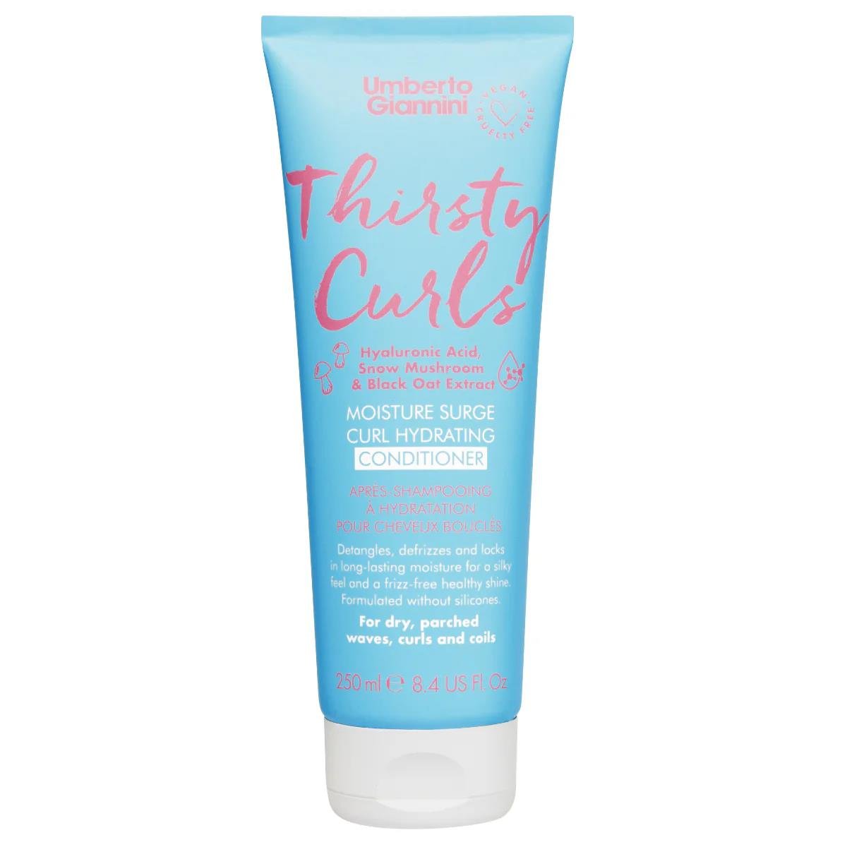 Umberto Giannini Thirsty Curls Nemsiz Kıvırcık Saçlar için Hyaluronic Acid İçerikli Nemlendirici Saç Kremi 250 ML