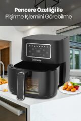 Goldmaster Versay 1700w Xl Dokunmatik 8 Ön Ayarlı Cam Kapaklı Hazne Aydınlatmalı Airfryer Sıcak Hava Fritözü