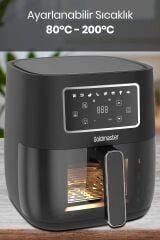 Goldmaster Versay 1700w Xl Dokunmatik 8 Ön Ayarlı Cam Kapaklı Hazne Aydınlatmalı Airfryer Sıcak Hava Fritözü