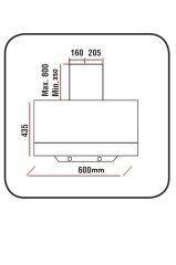 Elenberg ELB-3000W Beyaz Cam Ankastre  Davlumbaz