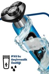 GoldMaster Adios 2in1  Islak Kuru Esnek Oynar Başlıklı IPX6 Su Geçirmez Tıraş Makinesi