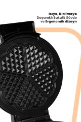 Goldmaster Goldy Rose Gold 1000 Watt Taşmayı Önleyen Derin Plakalı Aşırı Isınmaya Dayanıklı Waffle Makinesi